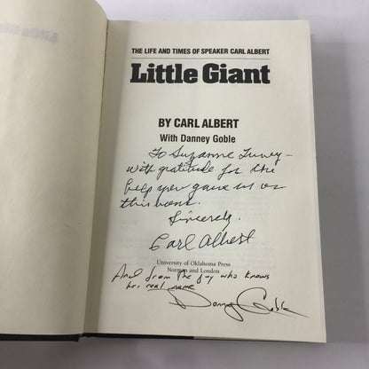 Little Giant - Carl Albert and Danney Goble - 2 Signatures - 1990