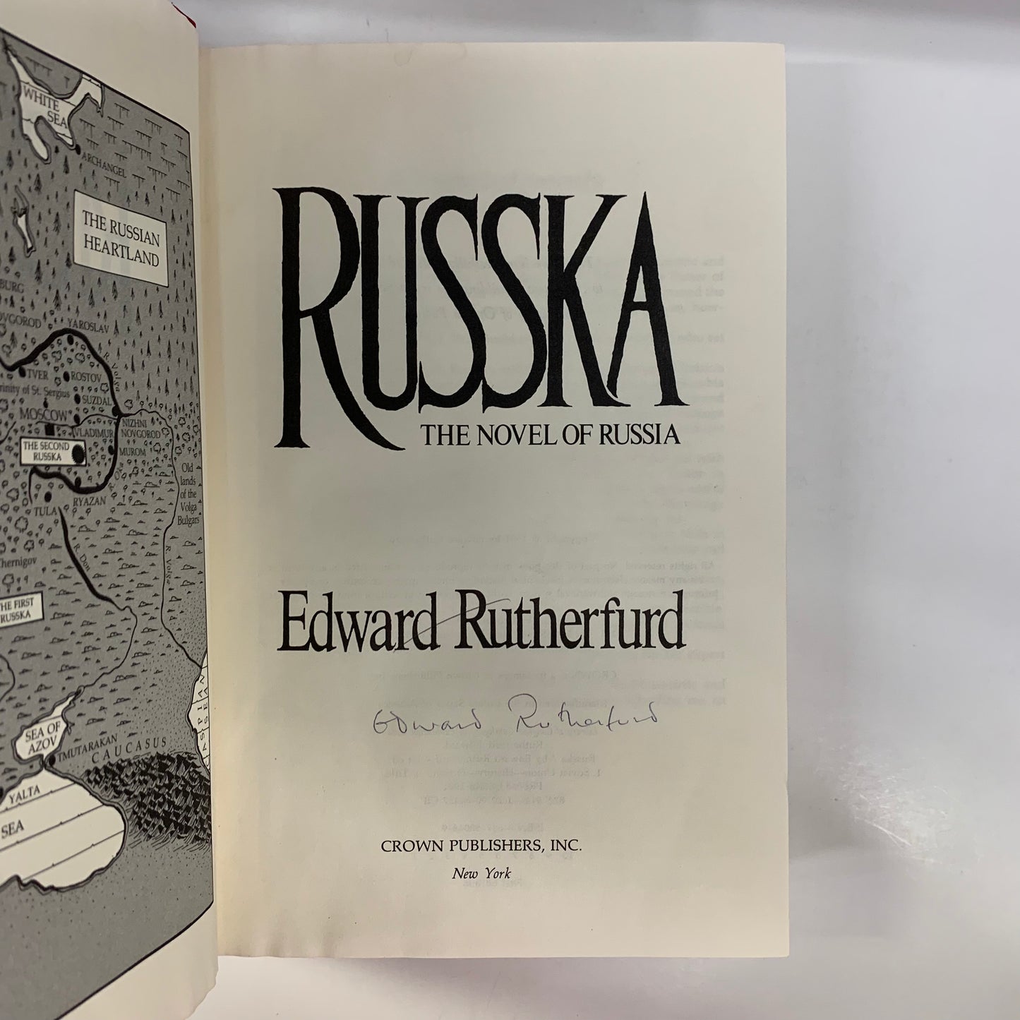 Russka: The Novel of Russia - Edward Rutherfurd - Signed - Water Damage - 1991