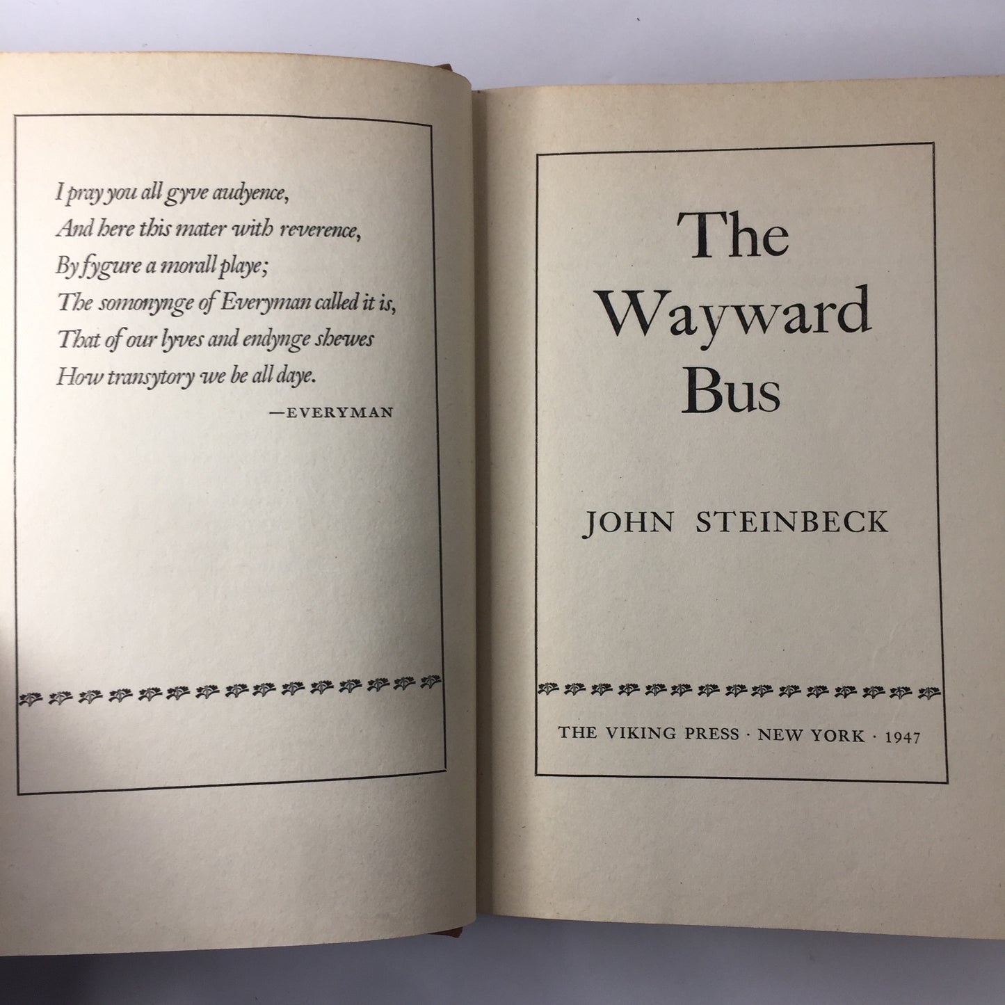 The Wayward Bus - John Steinbeck - Book Club Edition - 1947