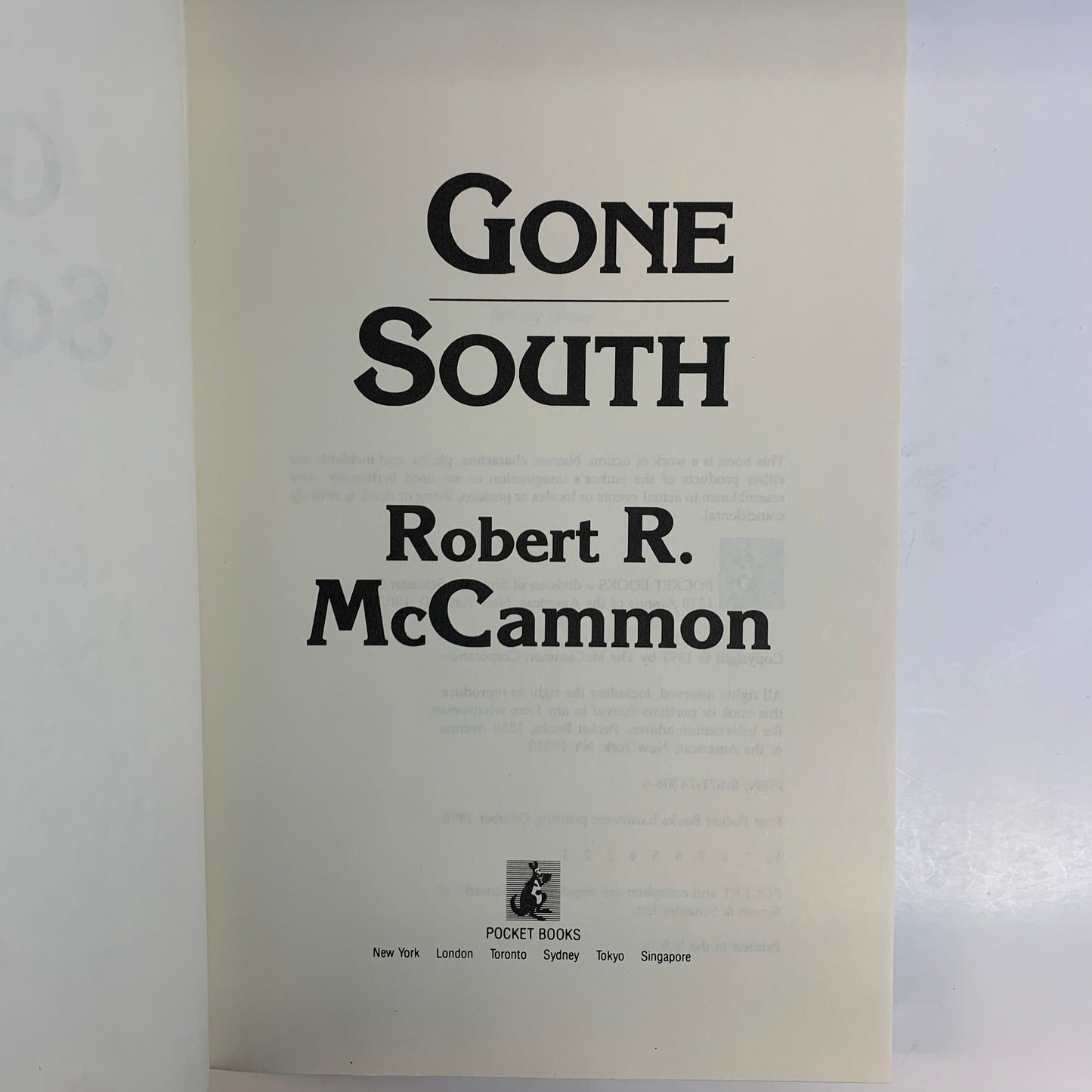 Gone South - Robert R. McCammon - 1st Edition - 1992