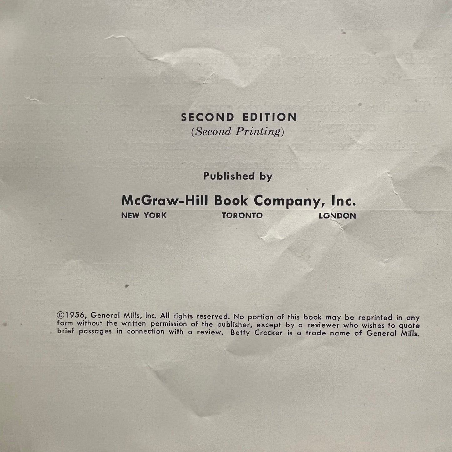 Betty Crocker’s Picture Cook Book - McGraw Hill - Second Print - 1956