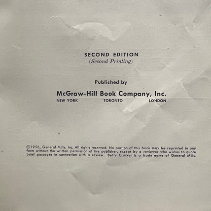 Betty Crocker’s Picture Cook Book - McGraw Hill - Second Print - 1956