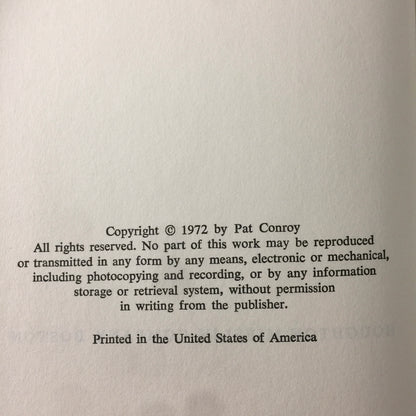 The Water Is Wide - Pat Conroy - Book Club - 1972