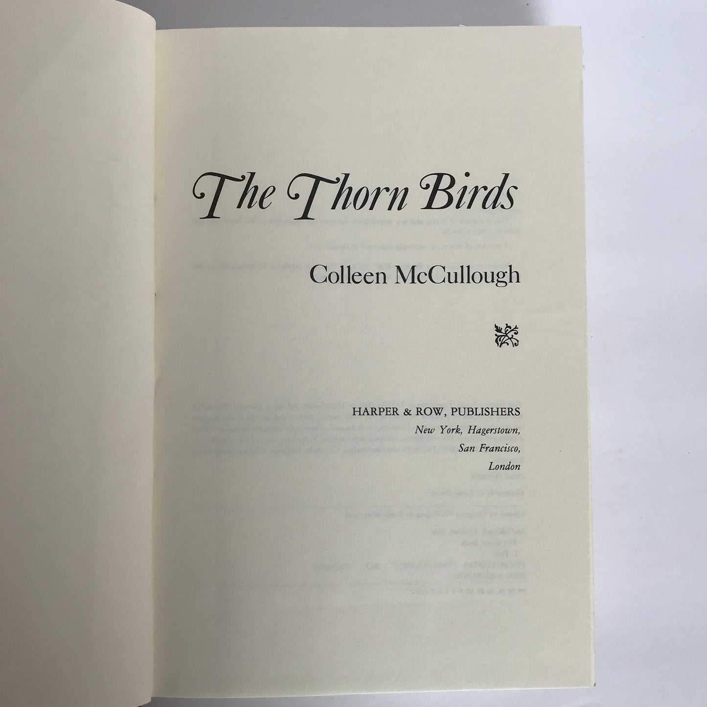 The Thorn Birds - Colleen McCullough - 2nd Print - 1977