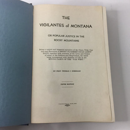 The Vigilantes of Montana - Al Noyes