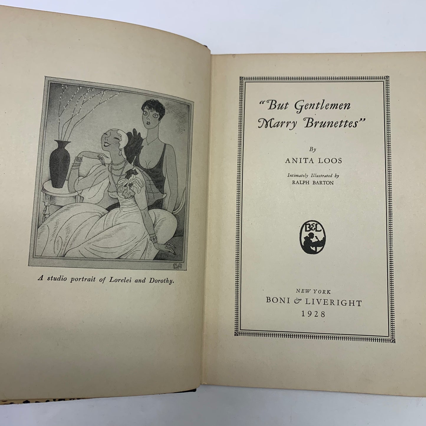 “But Gentlemen Marry Brunettes” - Anita Loos - 1st Edition - 1928