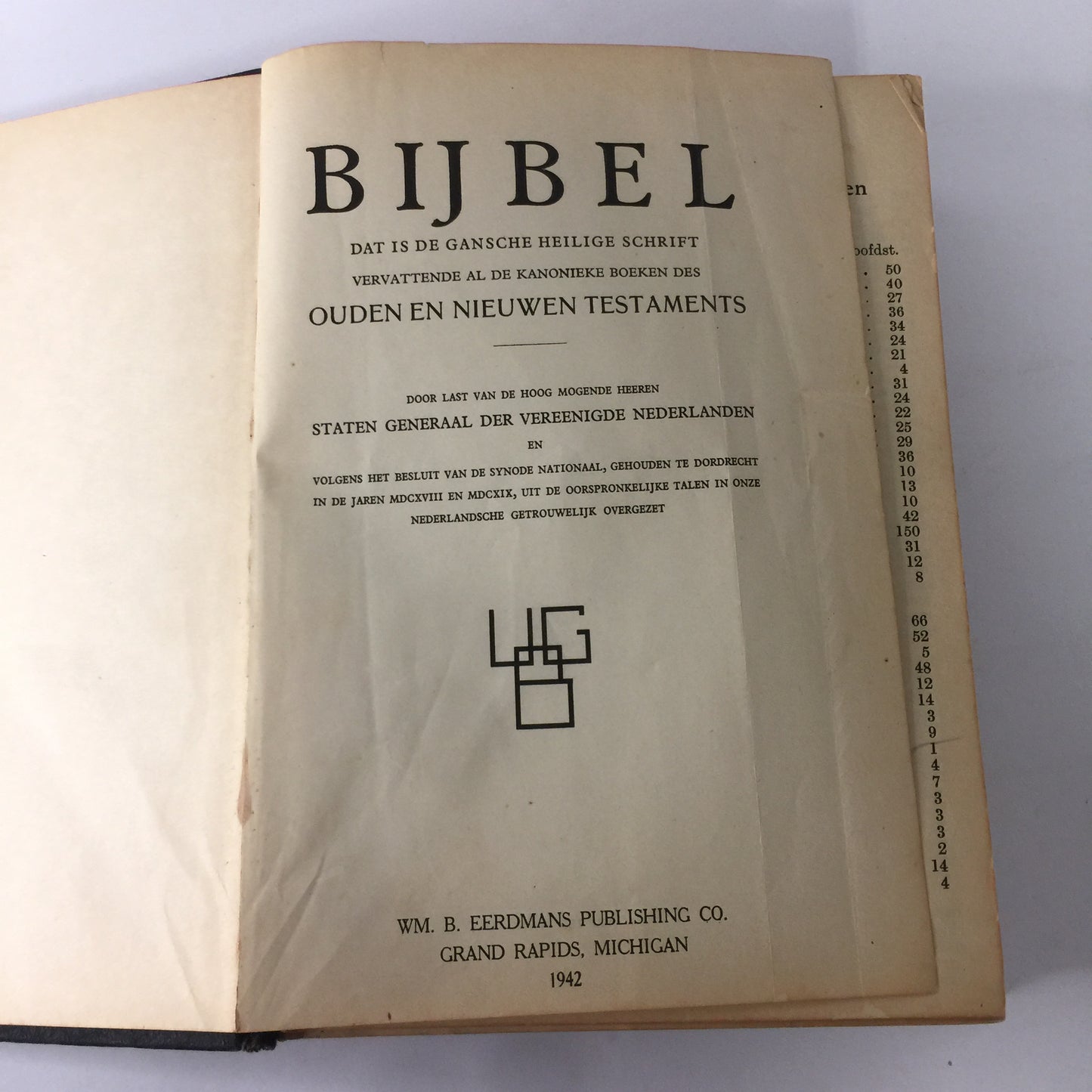Bible - Written in Dutch - 1942