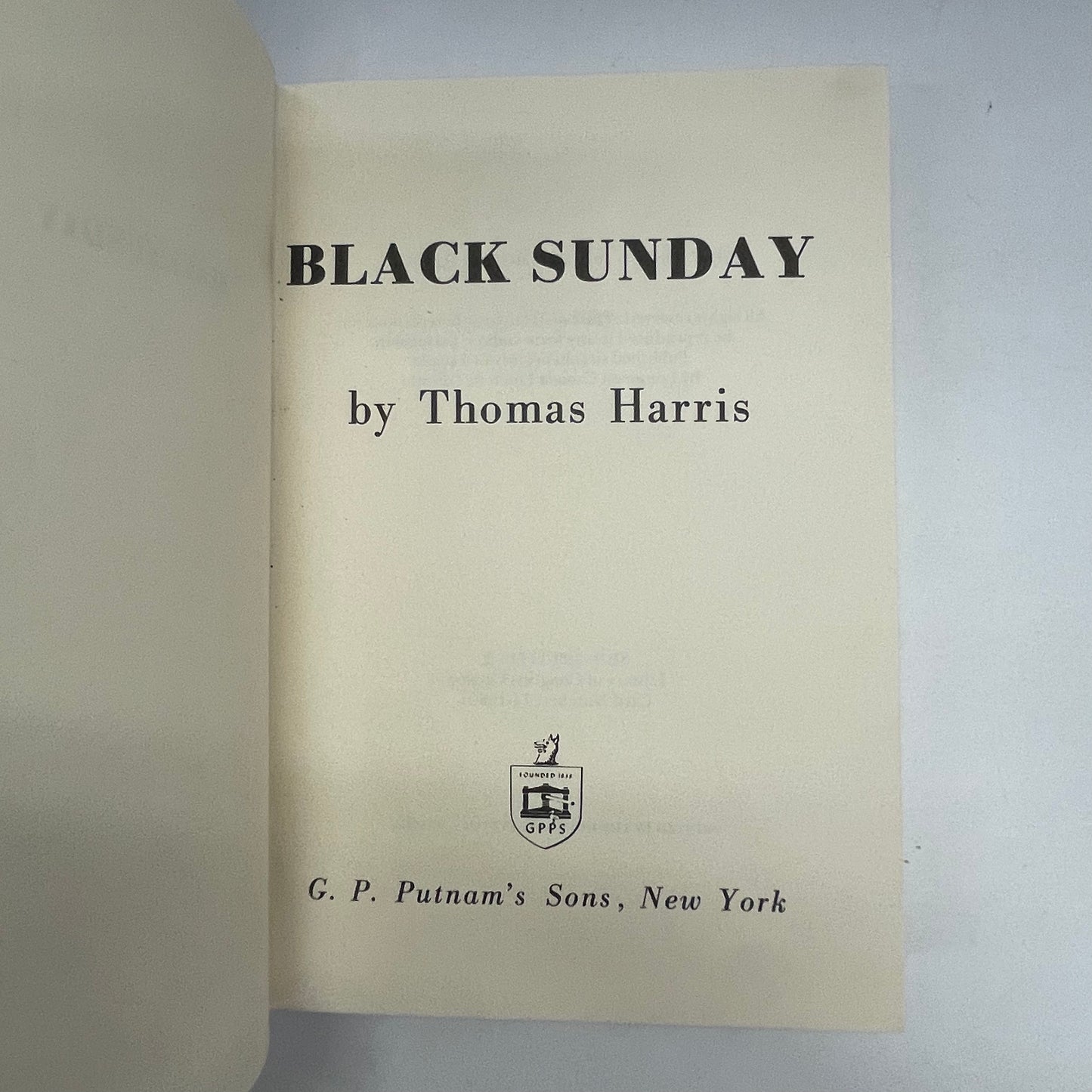 Black Sunday - Thomas Harris - Book Club Edition - 1975