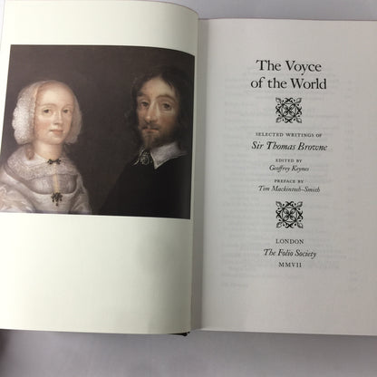 The Voyce of the World - Sir Thomas Browne - Folio Society - 2007