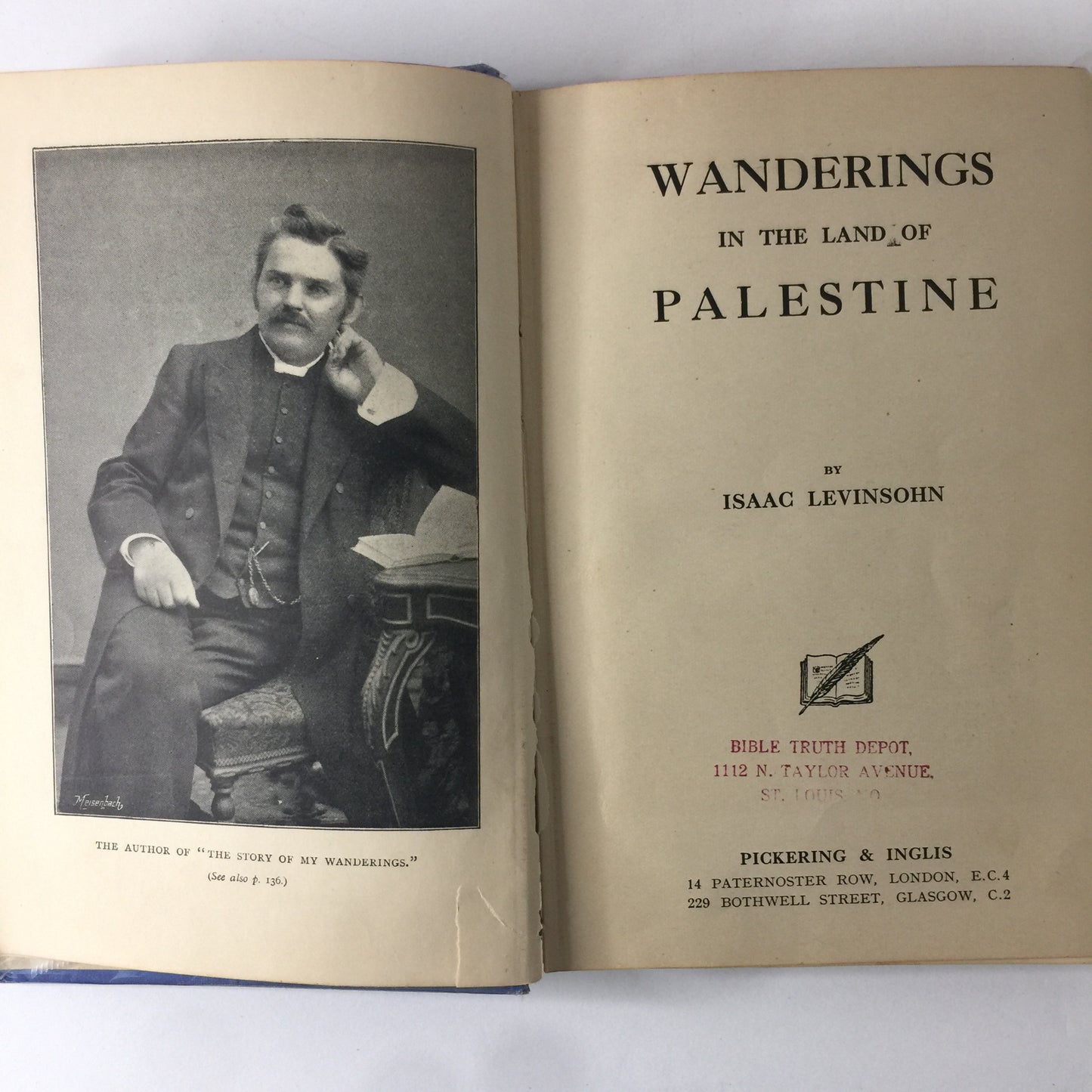 Wanderings In The Land of Palestine - Isaac Levinsohn - 4th Edition - 1903