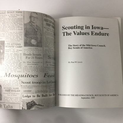 Scouting in Iowa: The Values Endure - Paul W. Lewis - Signed - 1999