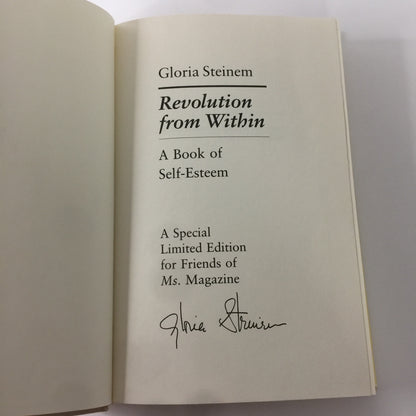 Revolution From Within - Gloria Steinem - Signed - 1992