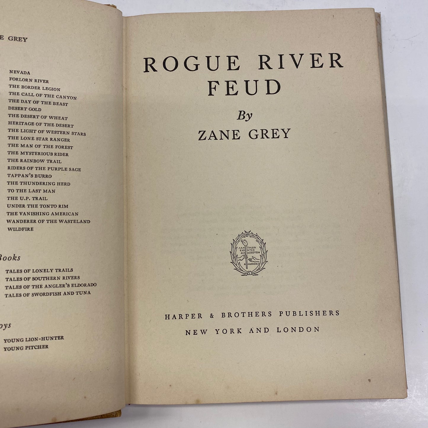 Rogue River Feud - Zane Grey - Later Edition - 1948