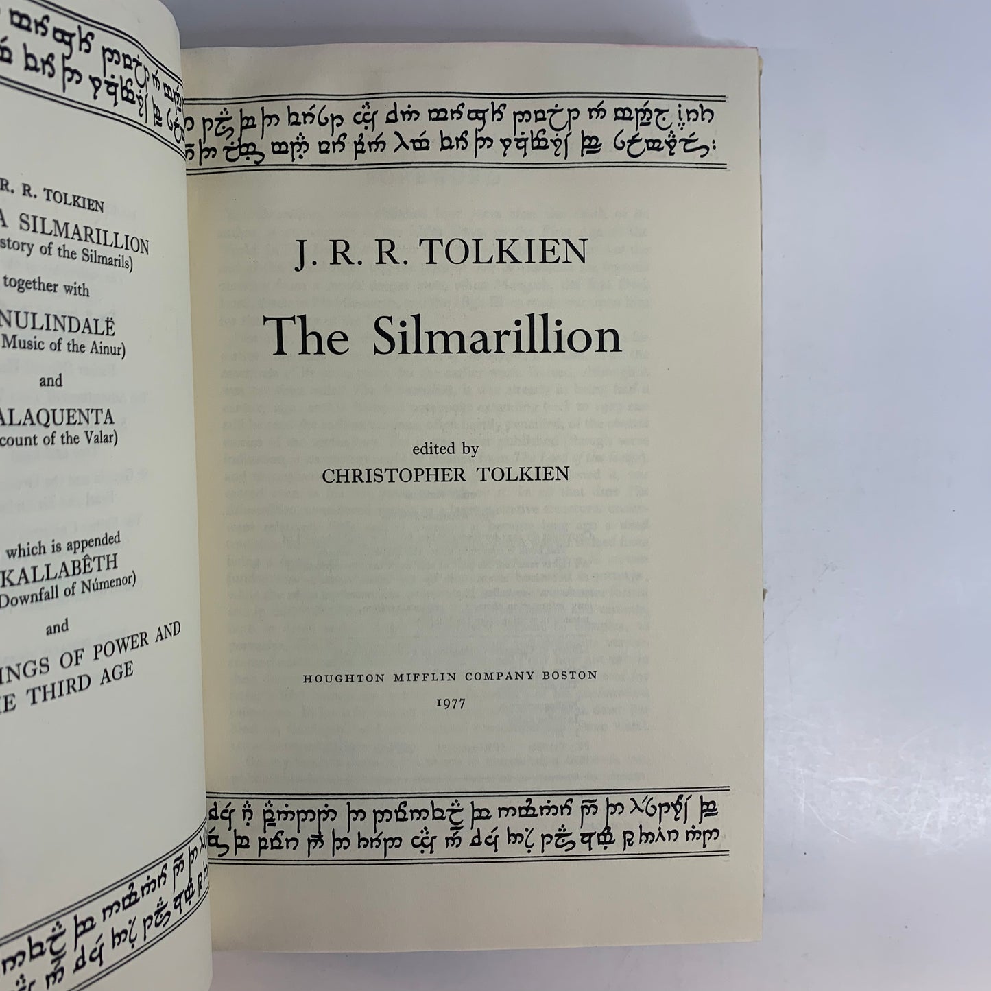 The Silmarillion - J.R.R. Tolkien - 1st American Edition - Water Damage - 1977