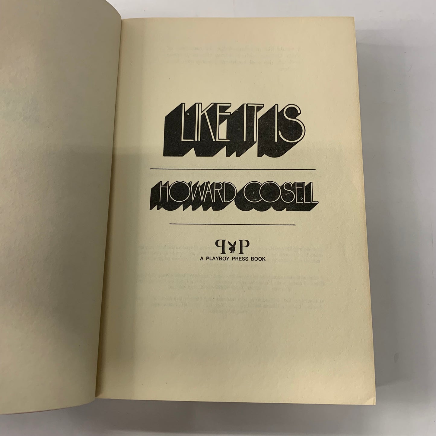 Like It Is - Howard Cosell - Signed - 1974