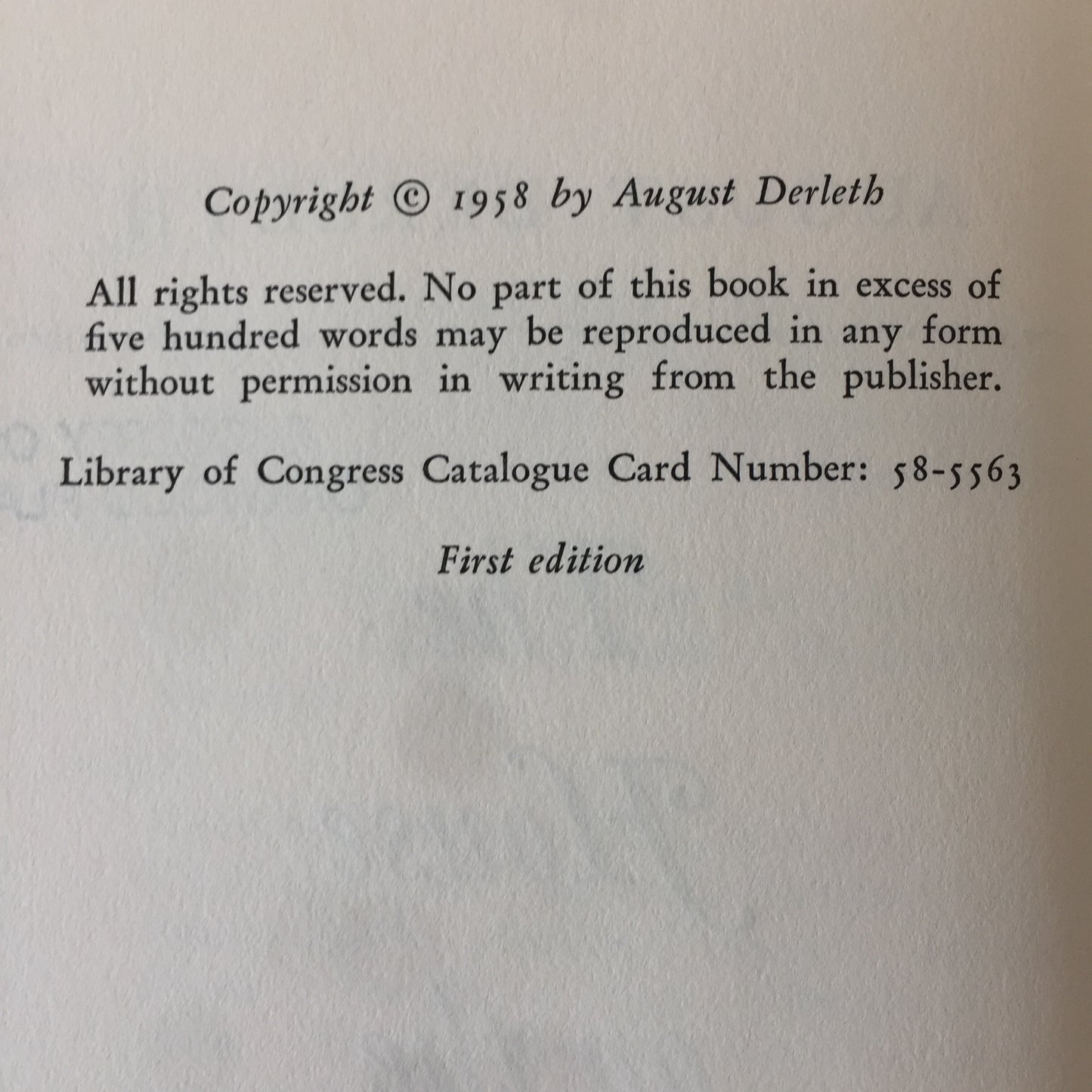 The House on the Mound - August Derleth - 1st Edition, Signed - 1958