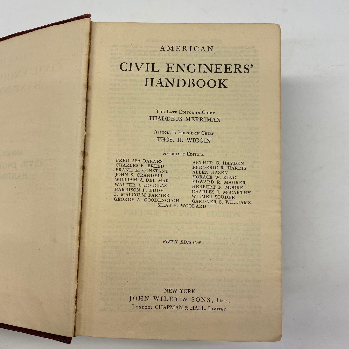 American Civil Engineer’s Handbook - Thaddeus Merriman and Thos H. Wiggin - 1947