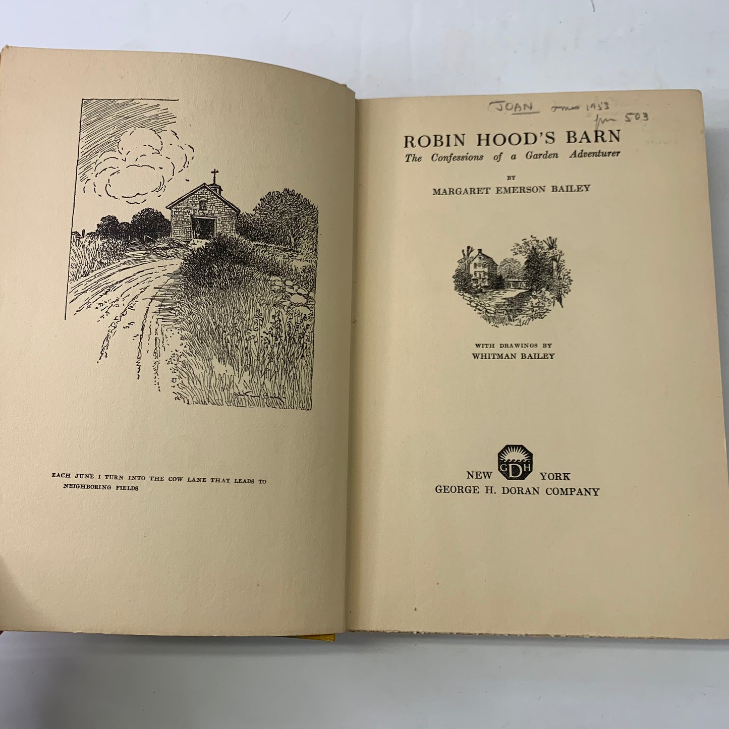 Robin Hood’s Barn - Margaret Emerson Bailey - 1st Edition - Illustrated by Whitman Bailey - 1922