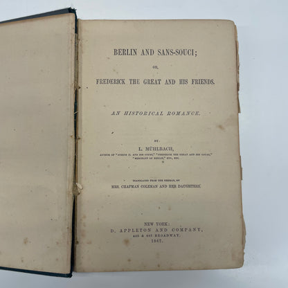 Berlin and Sans-Souci - L. Mühlbach - First Edition - 1867