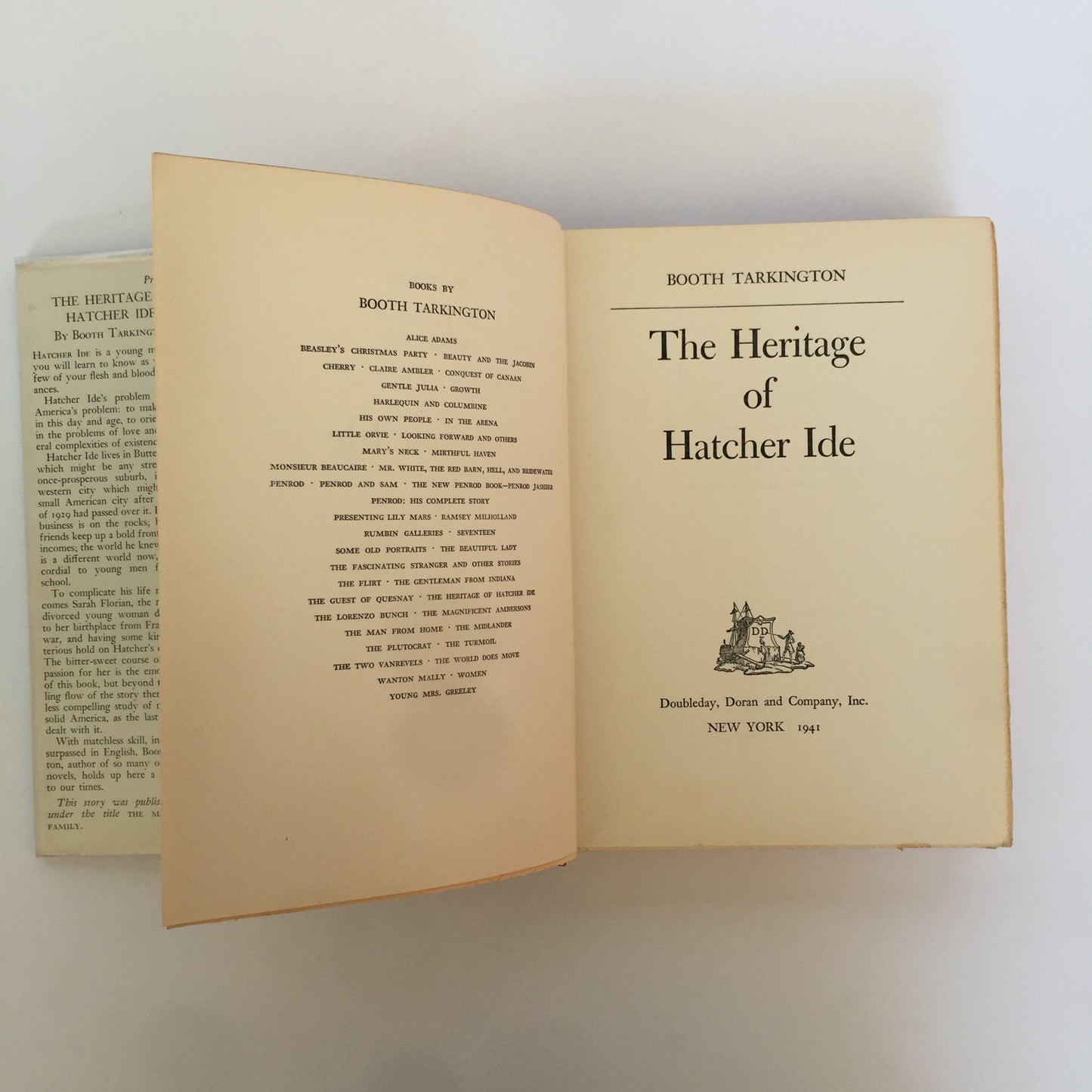 The Heritage of Hatcher Ide - Booth Tarkington - 1st Edition - 1941