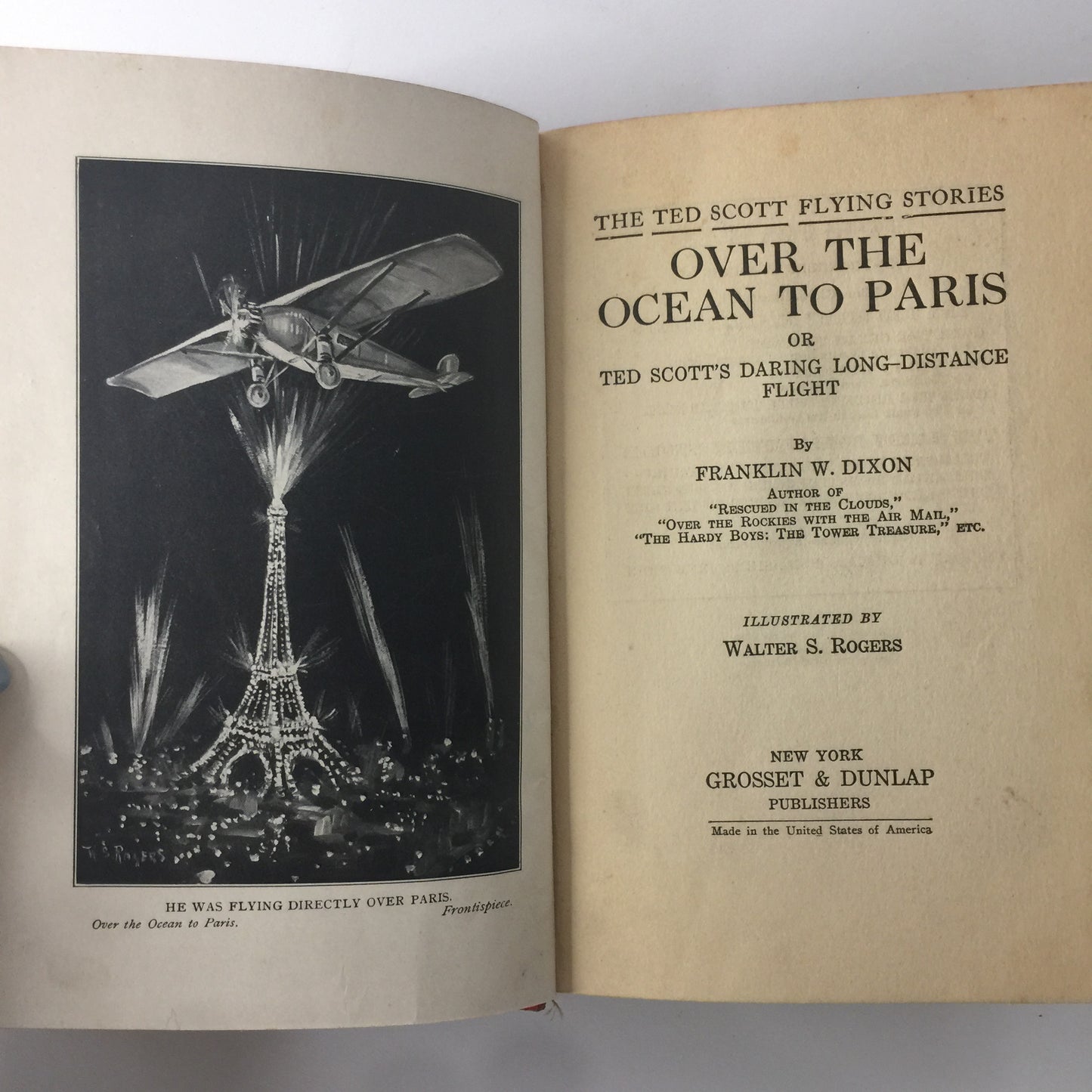 Over the Ocean to Paris -  Franklin W. Dixon - Early Printing - 1927