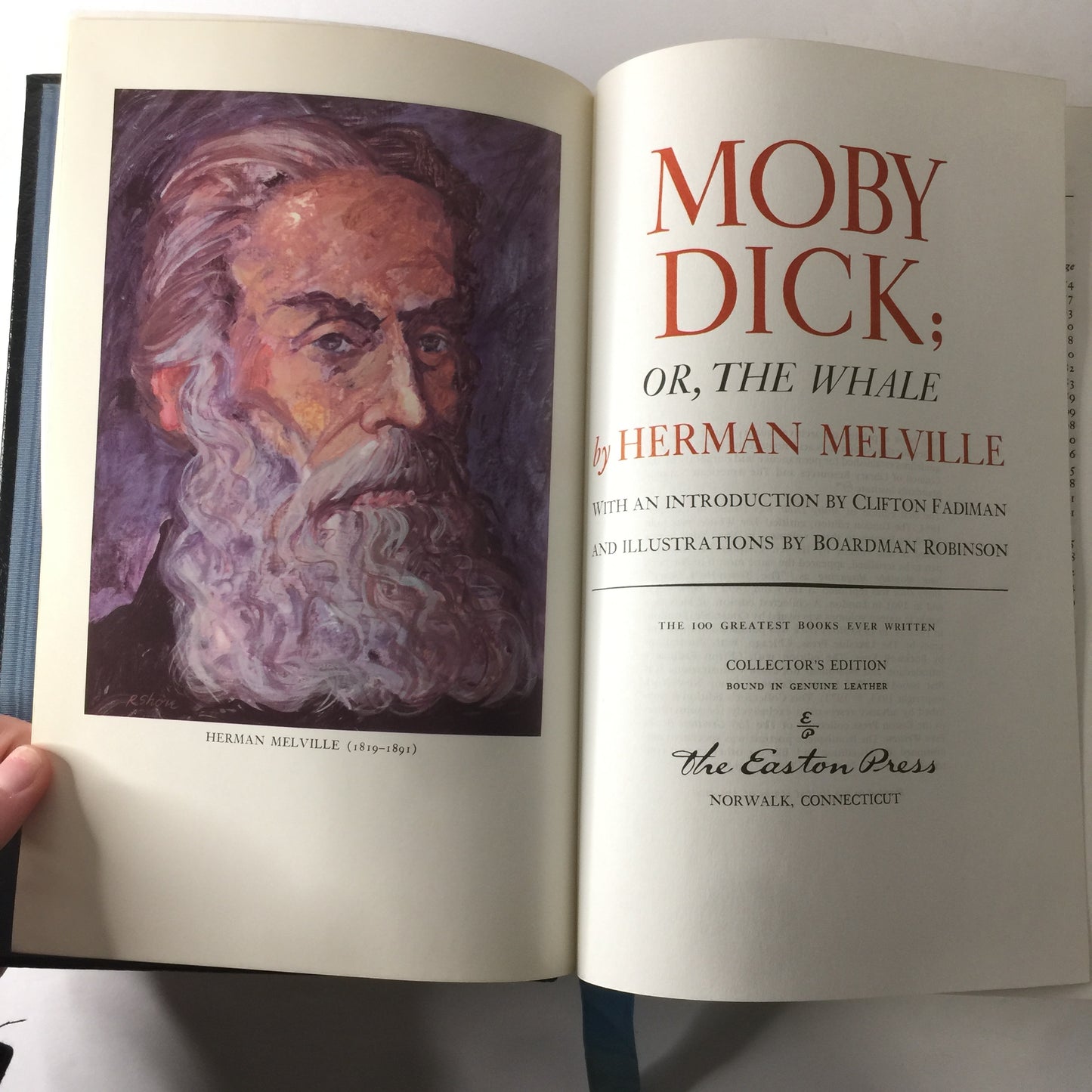 Moby Dick or The Whale - Herman Melville - Easton Press - Collectors Edition - 1977