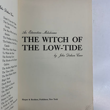 The Witch of the Low-Tide - John Dickson Carr - First Edition - 1961