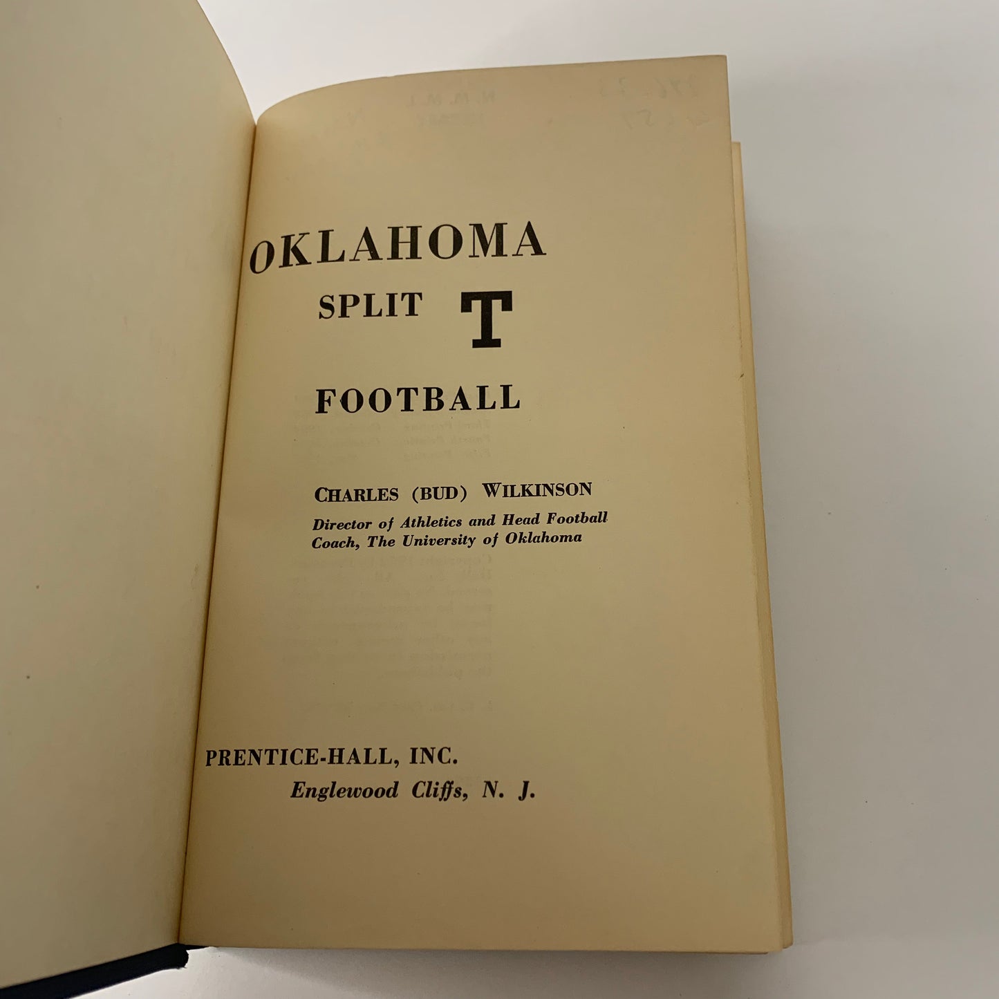 Oklahoma Split Football - Charles Wilkinson - 5th Print - 1957