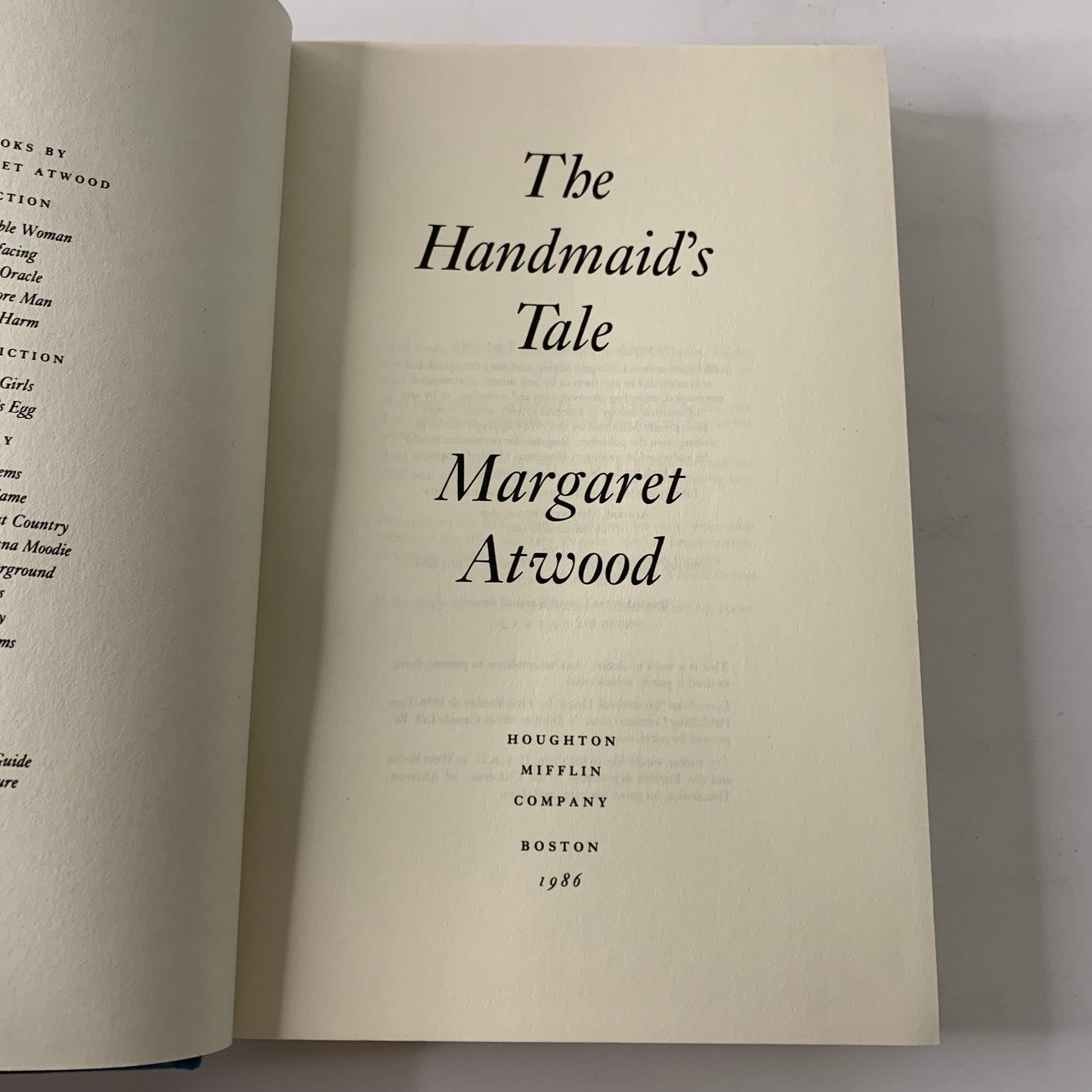 The Handmaid’s Tale - Margaret Atwood - 1st Edition - 1982