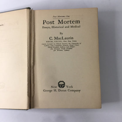 Post Mortem - C. MacLaurin