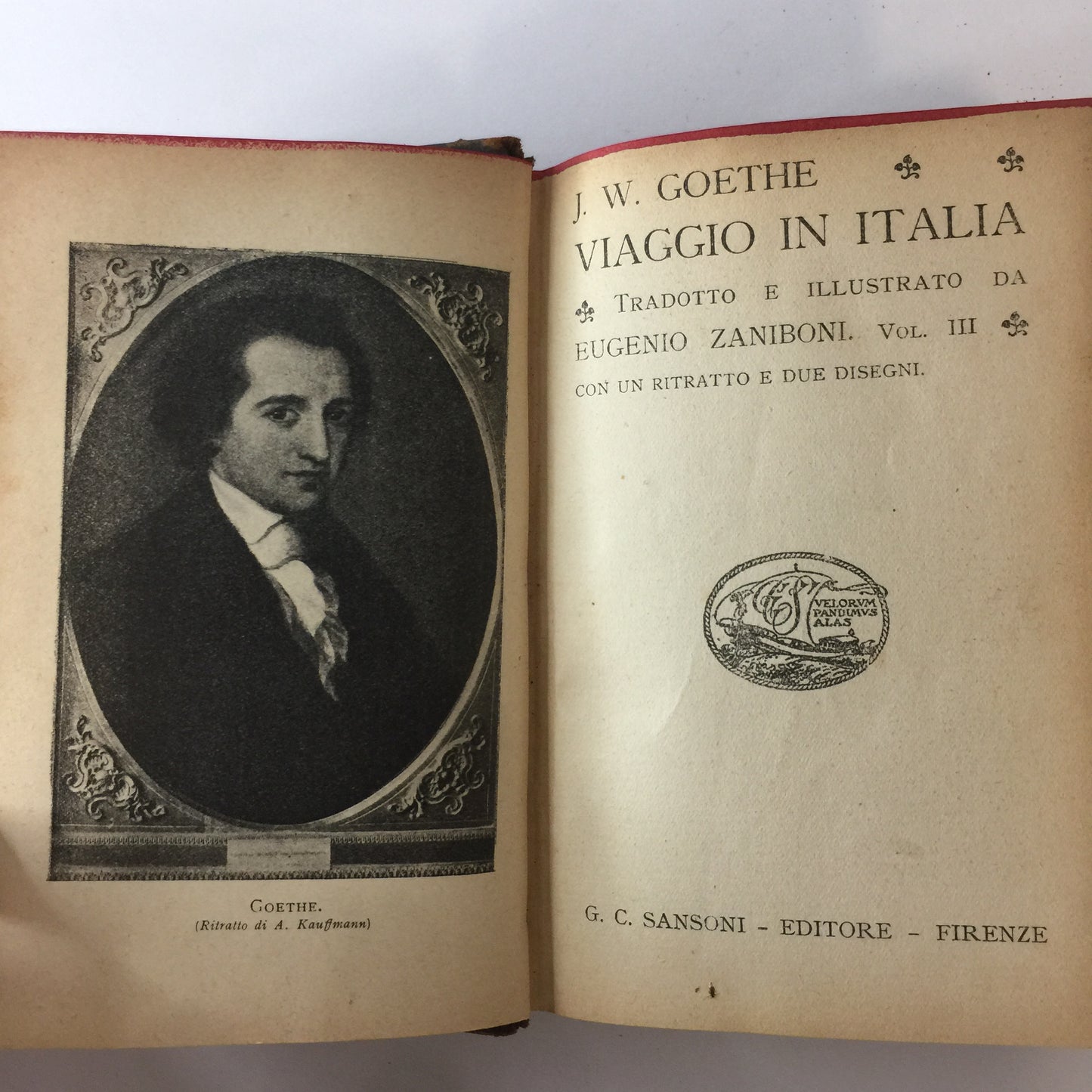 Viaggio in Italia - J. W. Goethe - Vol 1 and 3