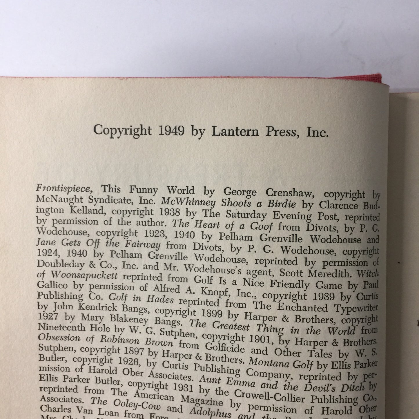 A Treasury of Golf Humor - Dave Stanley - 1949