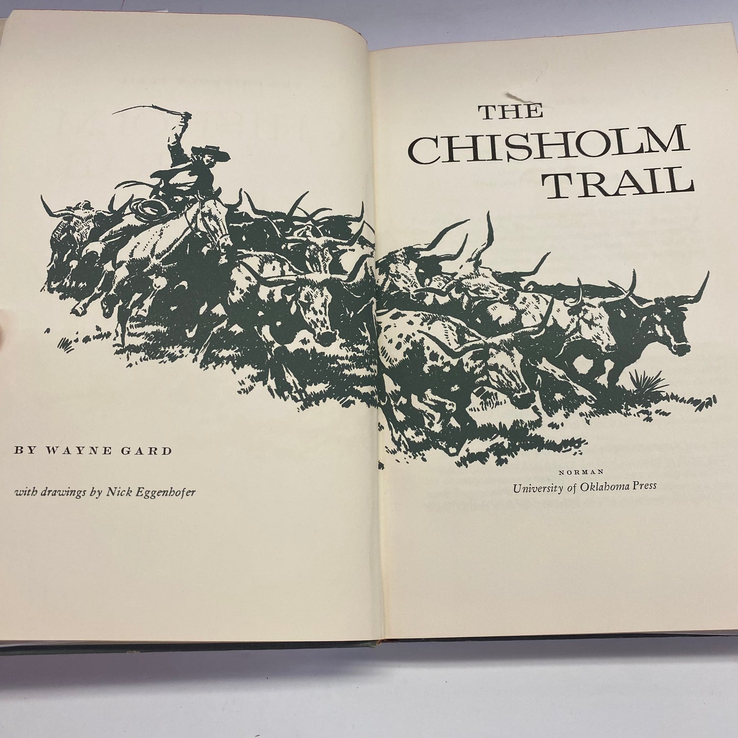 The Chisholm Trail - Wayne Gard - 3rd Print - University of Oklahoma Press - 1954