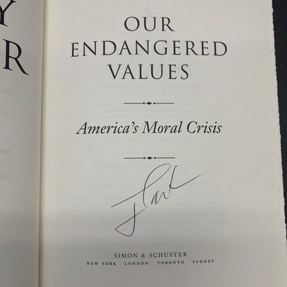 Our Endangered Values - Jimmy Carter - 1st Edition - Signed - 2005