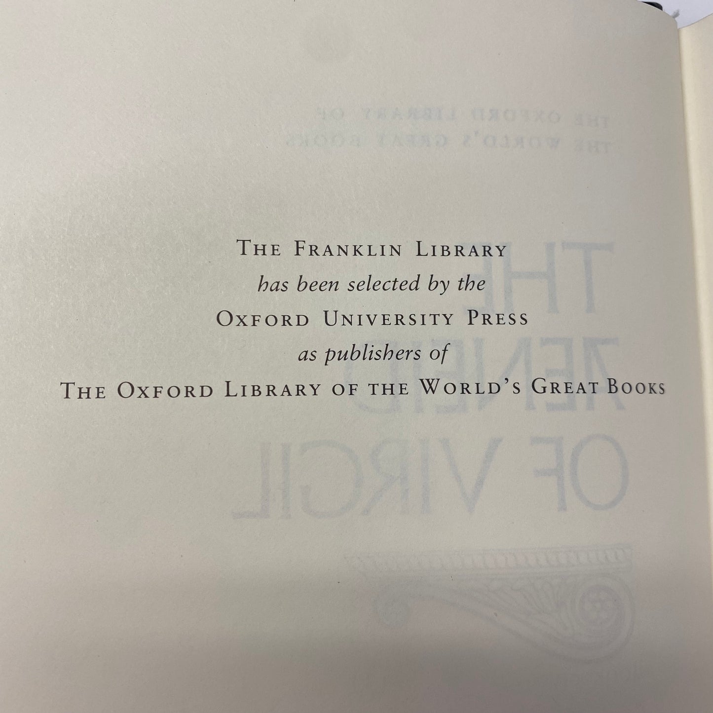 The Aeneid - Virgil - Franklin Library - 1982