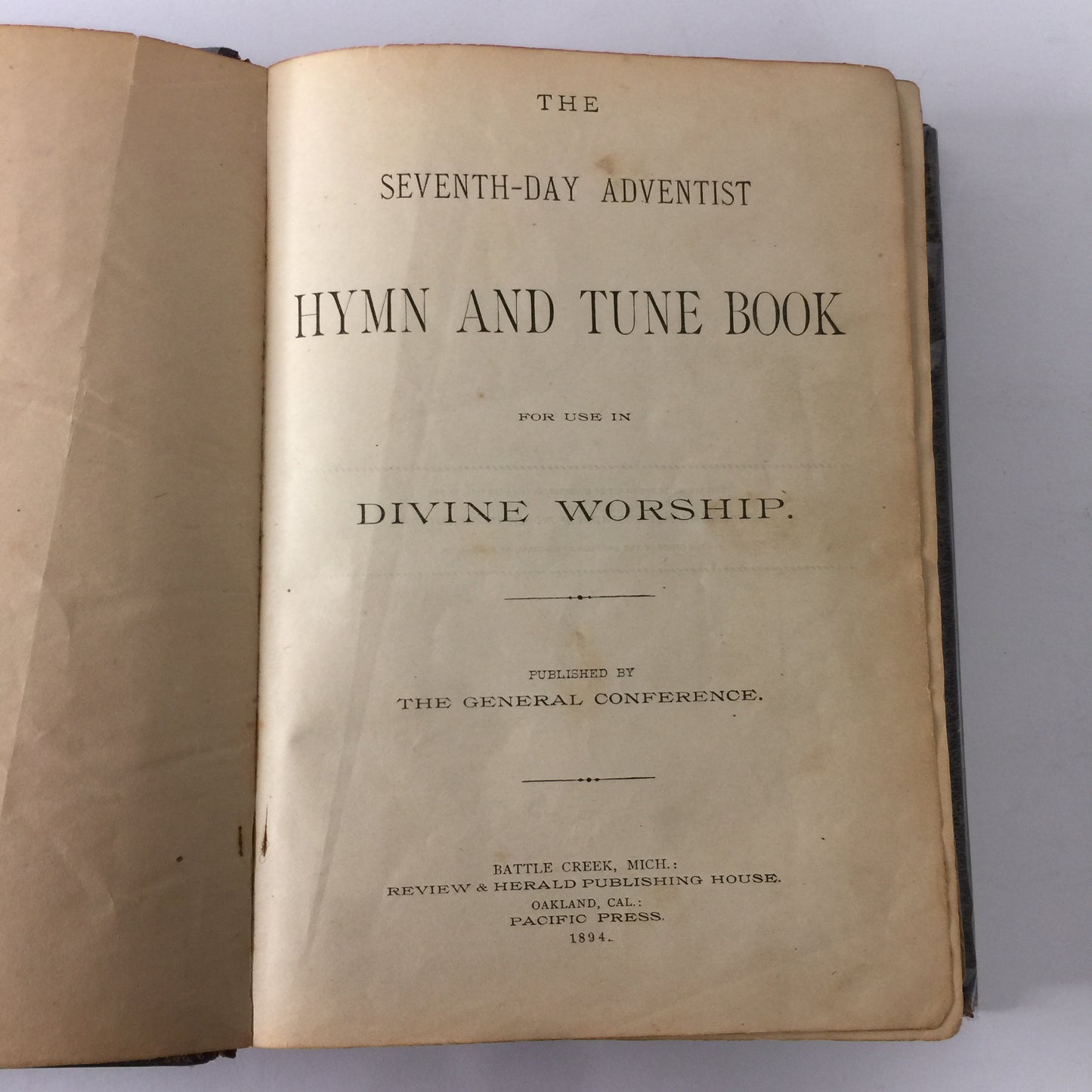 Hymns and Tunes - Author Unknown - 7th Day Adventist - 1824