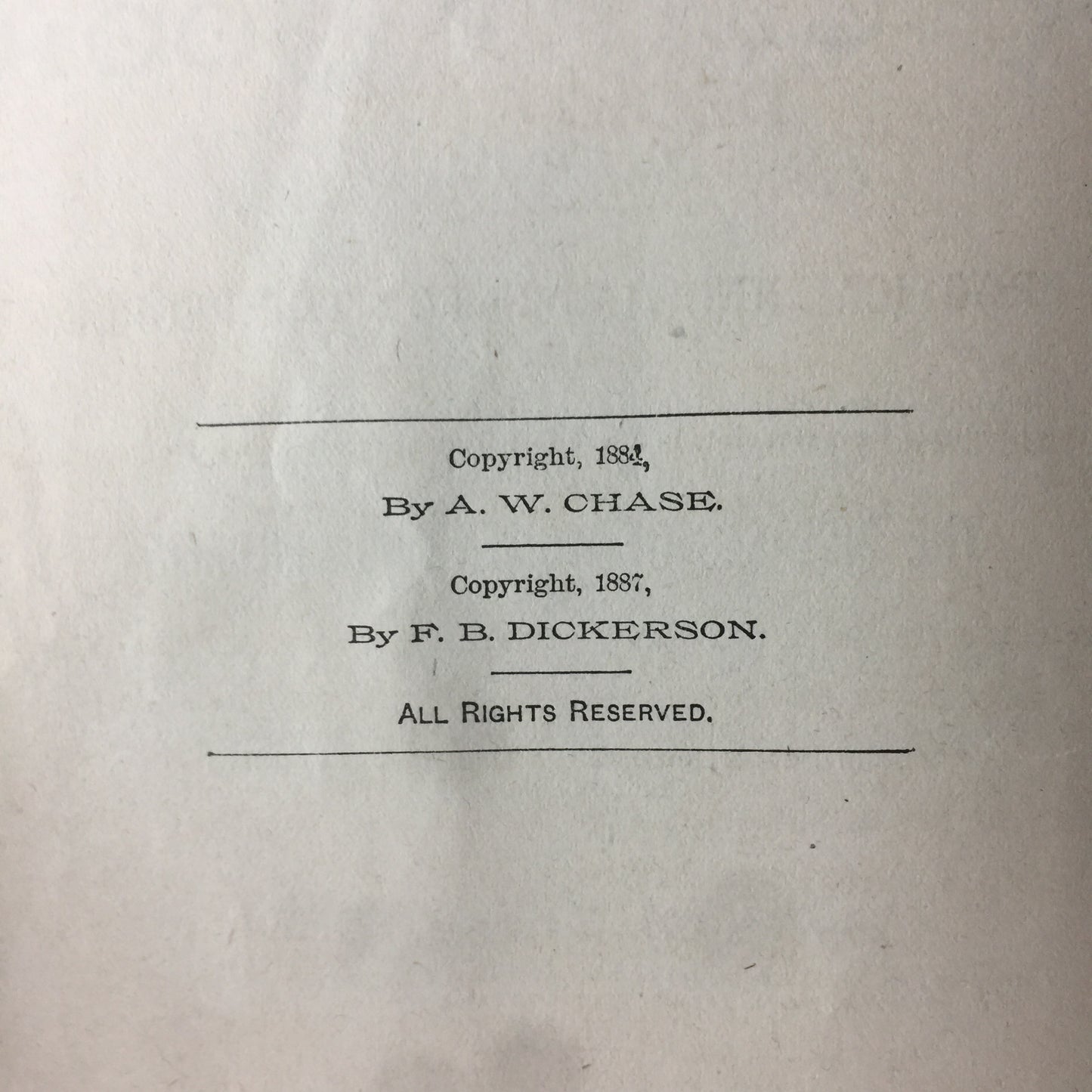 Dr. Chase’s Last and Complete Work - A. W. Chase - 1890