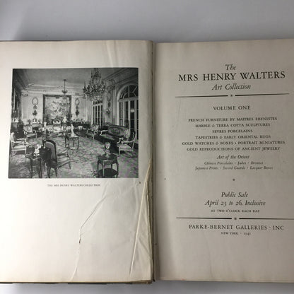 Art Collection of Mrs. Henry Walters - Parke-Bernet Galleries - Vol 1 - 1941