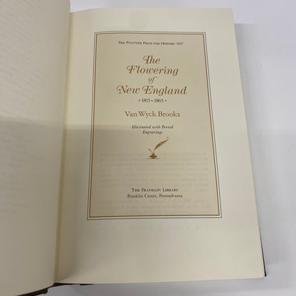 The Flowering of New England 1815-1865 - Arthur M. Schlesinger, Jr. - Franklin Library - 1985