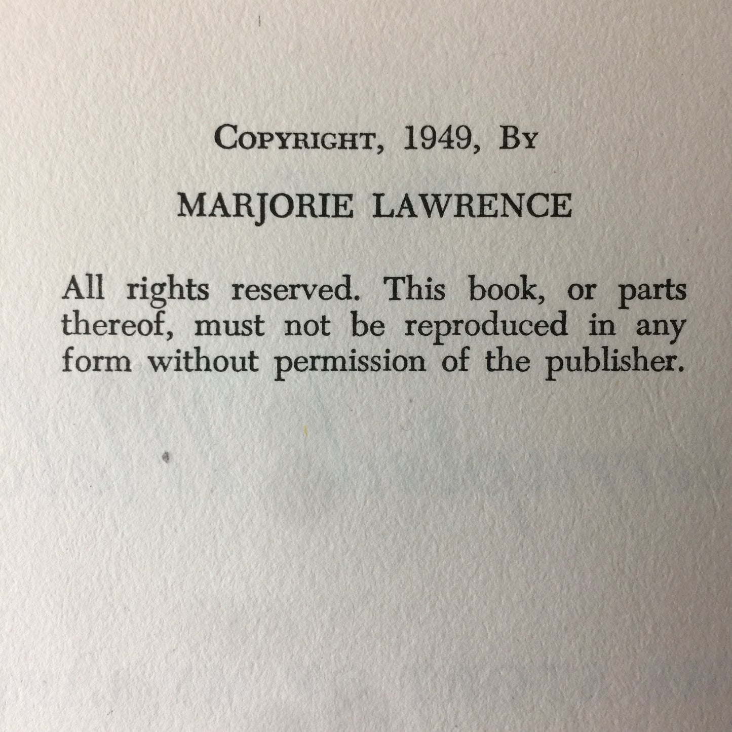 Interrupted Melody -Marjorie Lawrence - Signed - 1st Edition - 1949