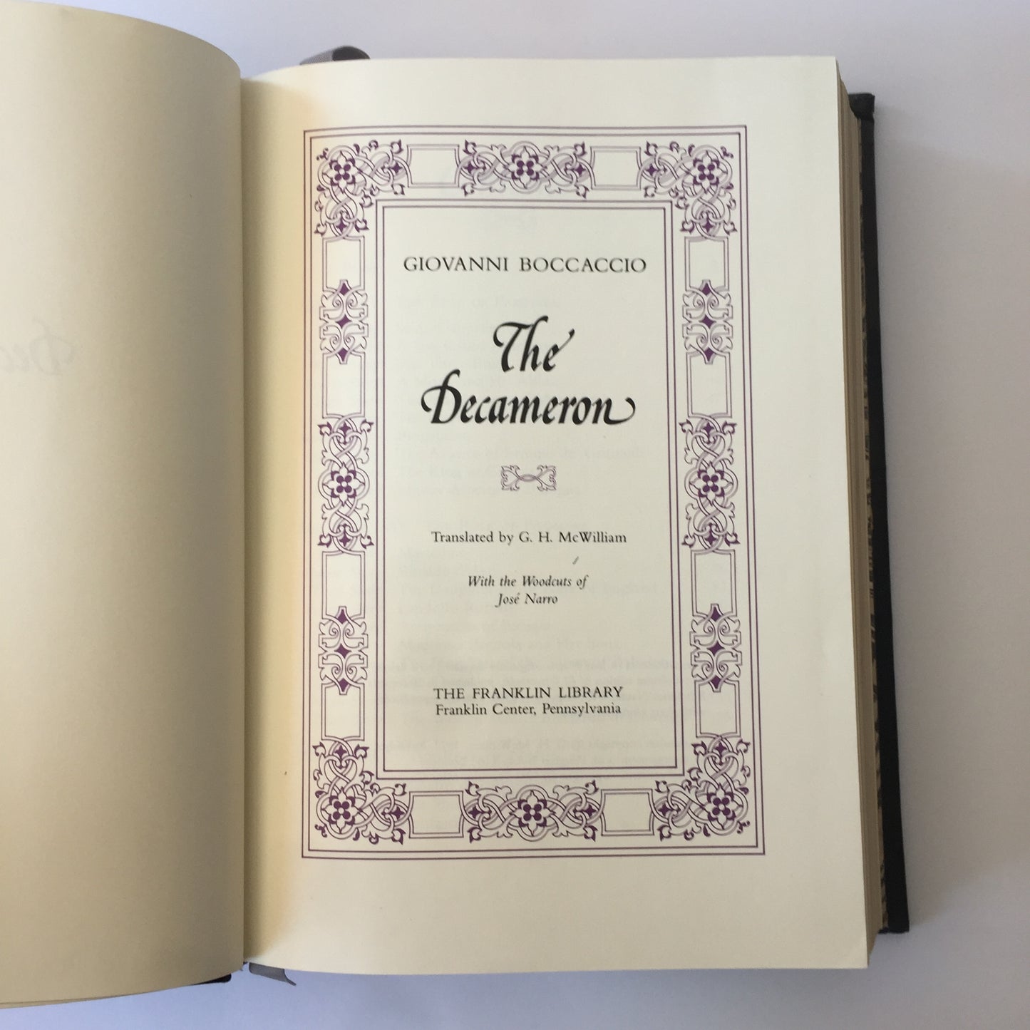 The Decameron - Giovanni Boccaccio - Franklin Library - 1972