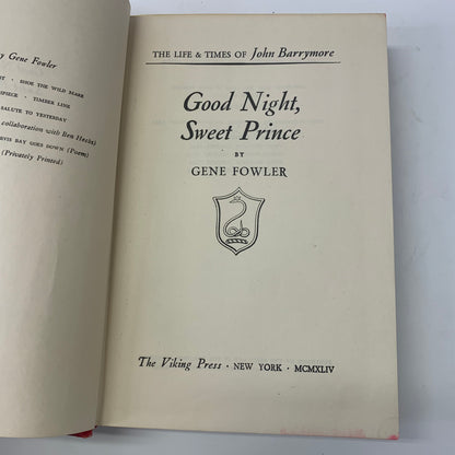 Good Night, Sweet Prince - Gene Fowler - 1944