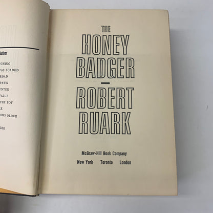 The Honey Badger - Robert Ruark - 1st Edition - 1965