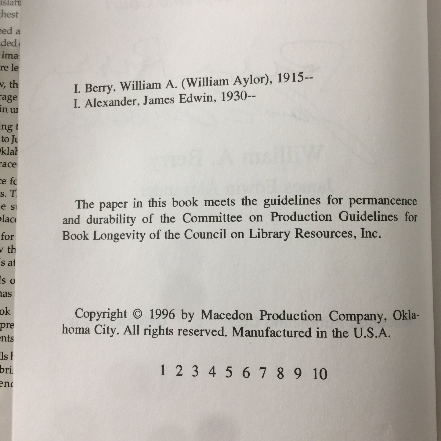 Justice For Sale - William A. Berry and James Edwin Alexander - Signed by Authors - 1996