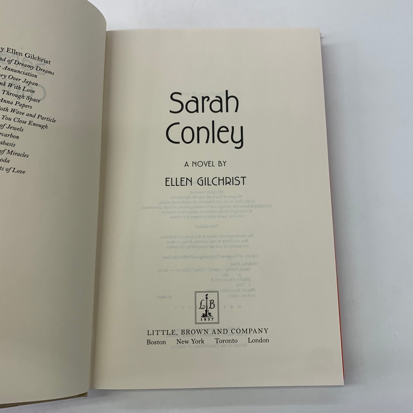 Sarah Conley - Ellen Gilchrist - 1st Edition - 1997