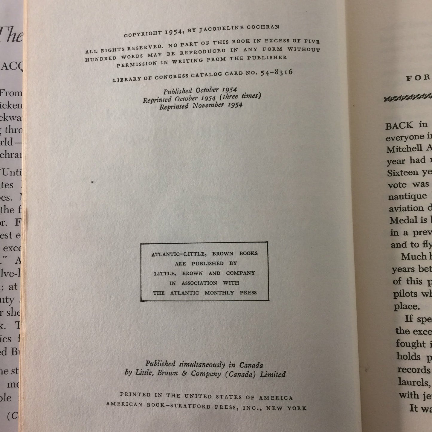 The Stars at Noon - Jaqueline Cochran - 5th Printing - 1954