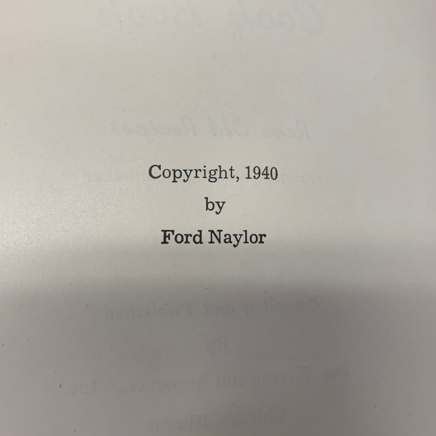 World Famous Chefs’ Cook Book - Ford Naylor - 1940