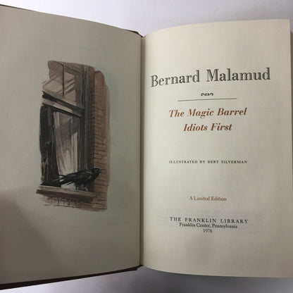 The Magic Barrel Idiots First - Bernard Malamud - Franklin Library - Limited Edition - 1978