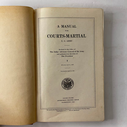 A Manual for Courts-Martial U. S. Army - Various - 1943