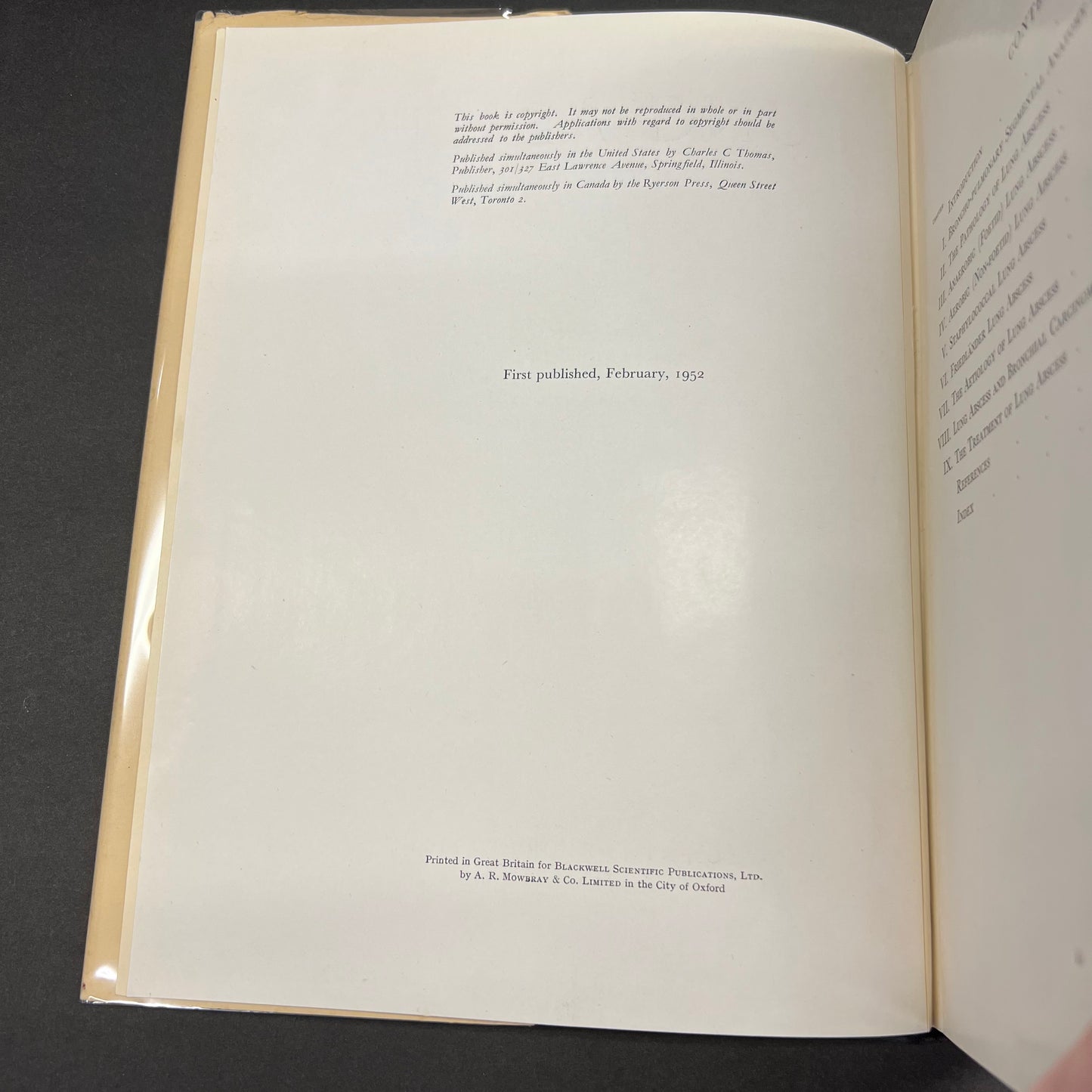 Lung Abscess - R. C. Brock - First Edition - 1952